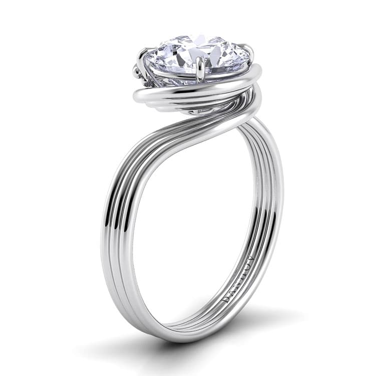 Abbraccio Award Winning Swirl Engagement Ring