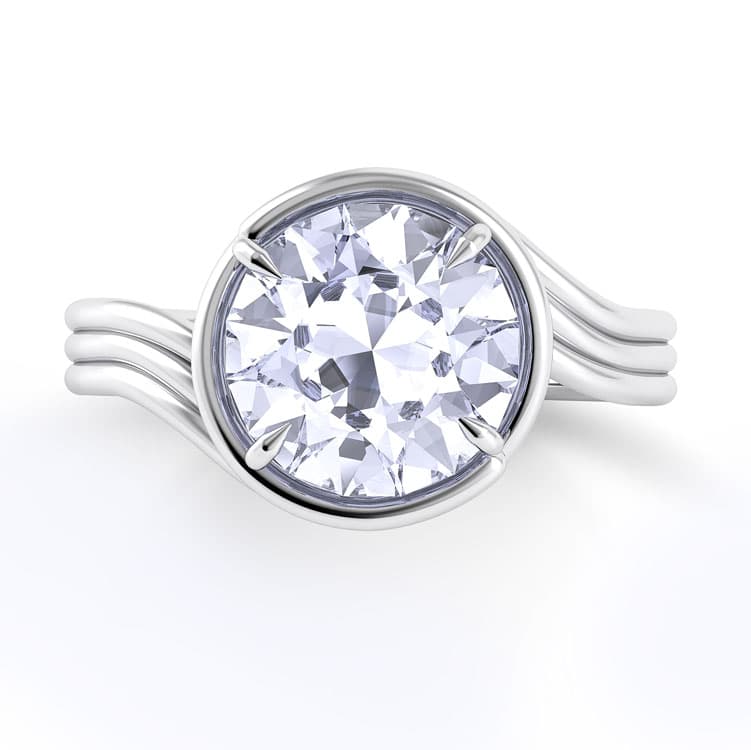 Abbraccio Award Winning Swirl Engagement Ring