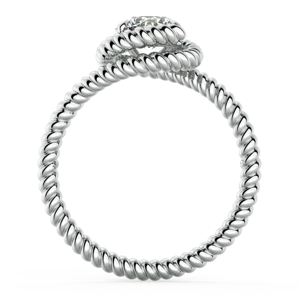 Abbraccio Braided Swirl Engagement Ring