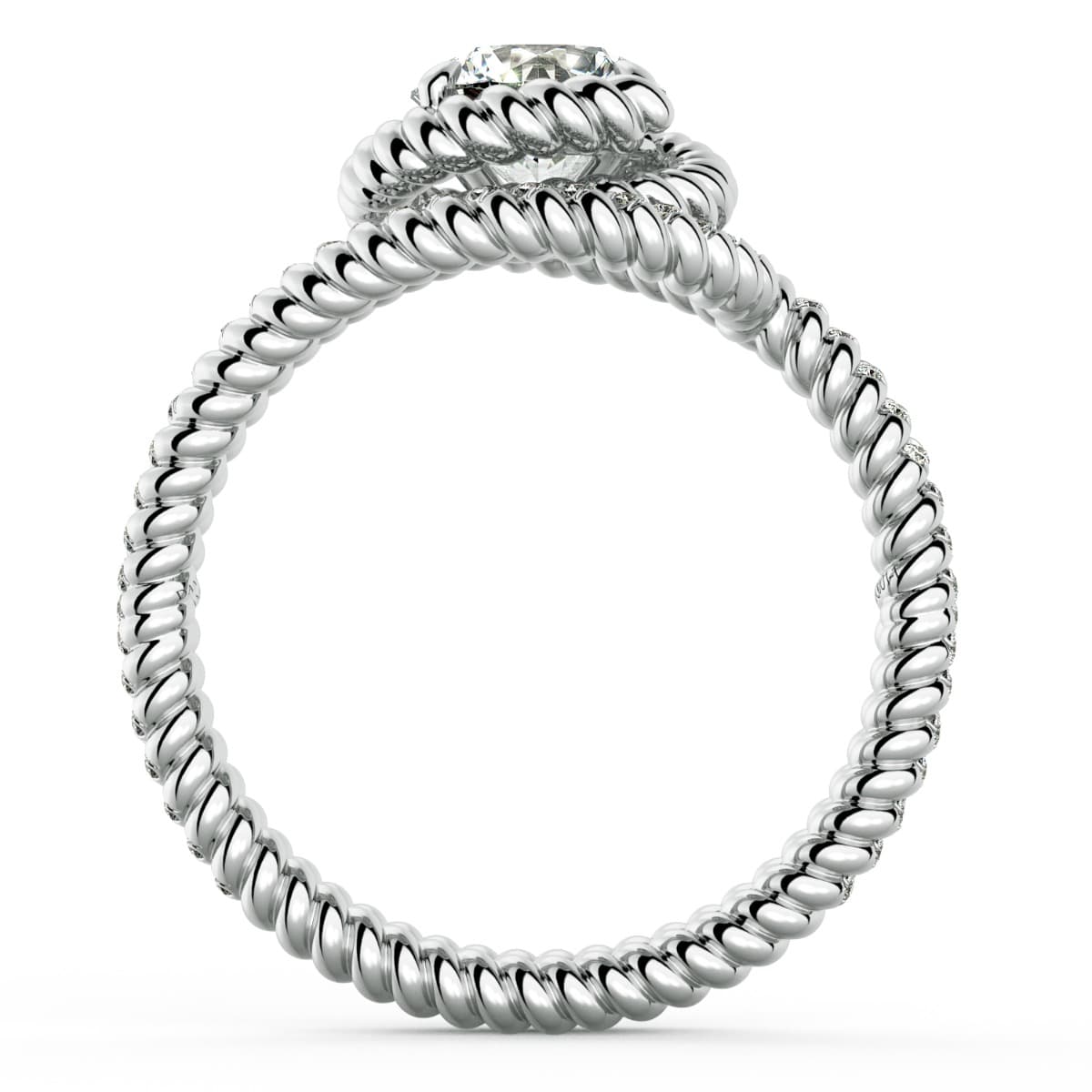 Abbraccio Braided Swirl Engagement Ring