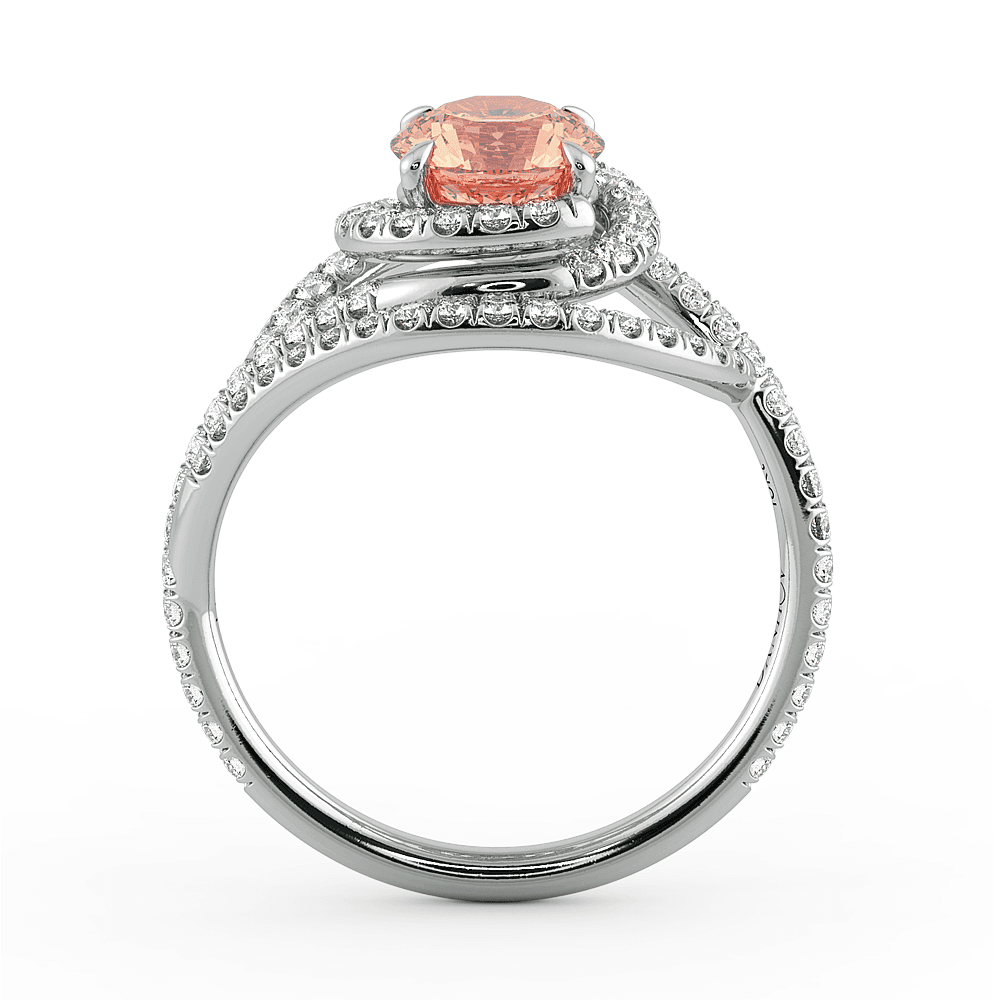 Abbraccio Double Swirl Diamond Engagement Ring
