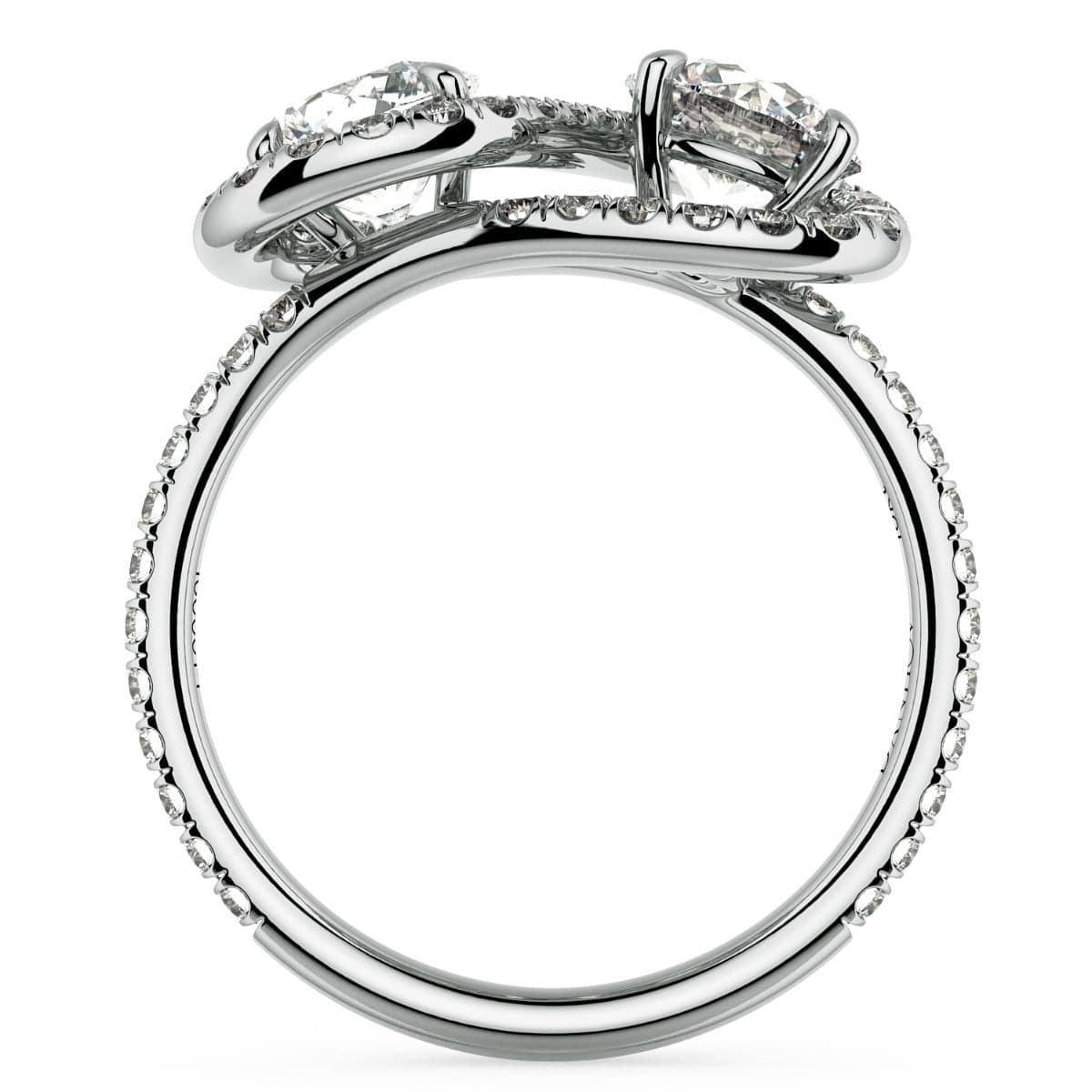 Abbraccio Infinity Single Shank Diamond Engagement Ring