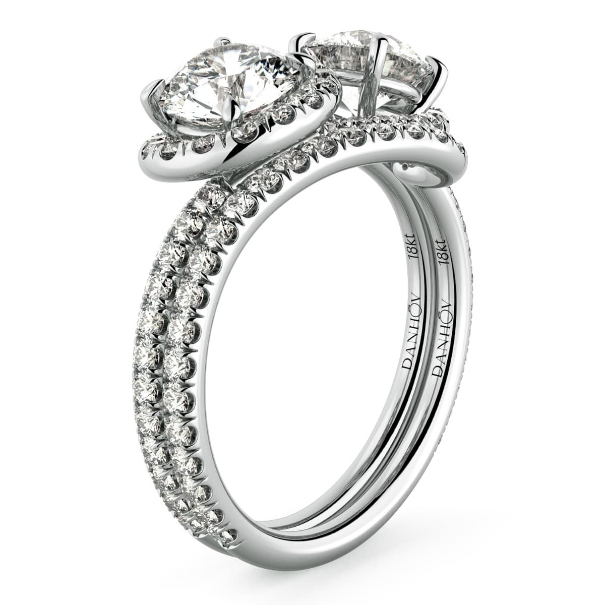 Abbraccio Infinity Single Shank Diamond Engagement Ring