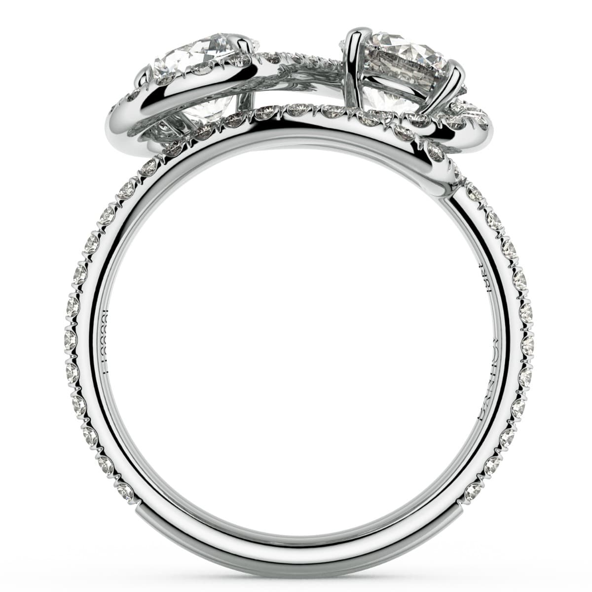 Abbraccio Infinity Single Shank Diamond Engagement Ring