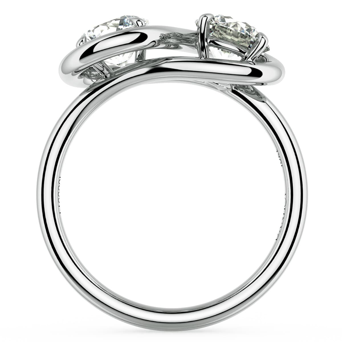 Abbraccio Infinity Single Shank Engagement Ring