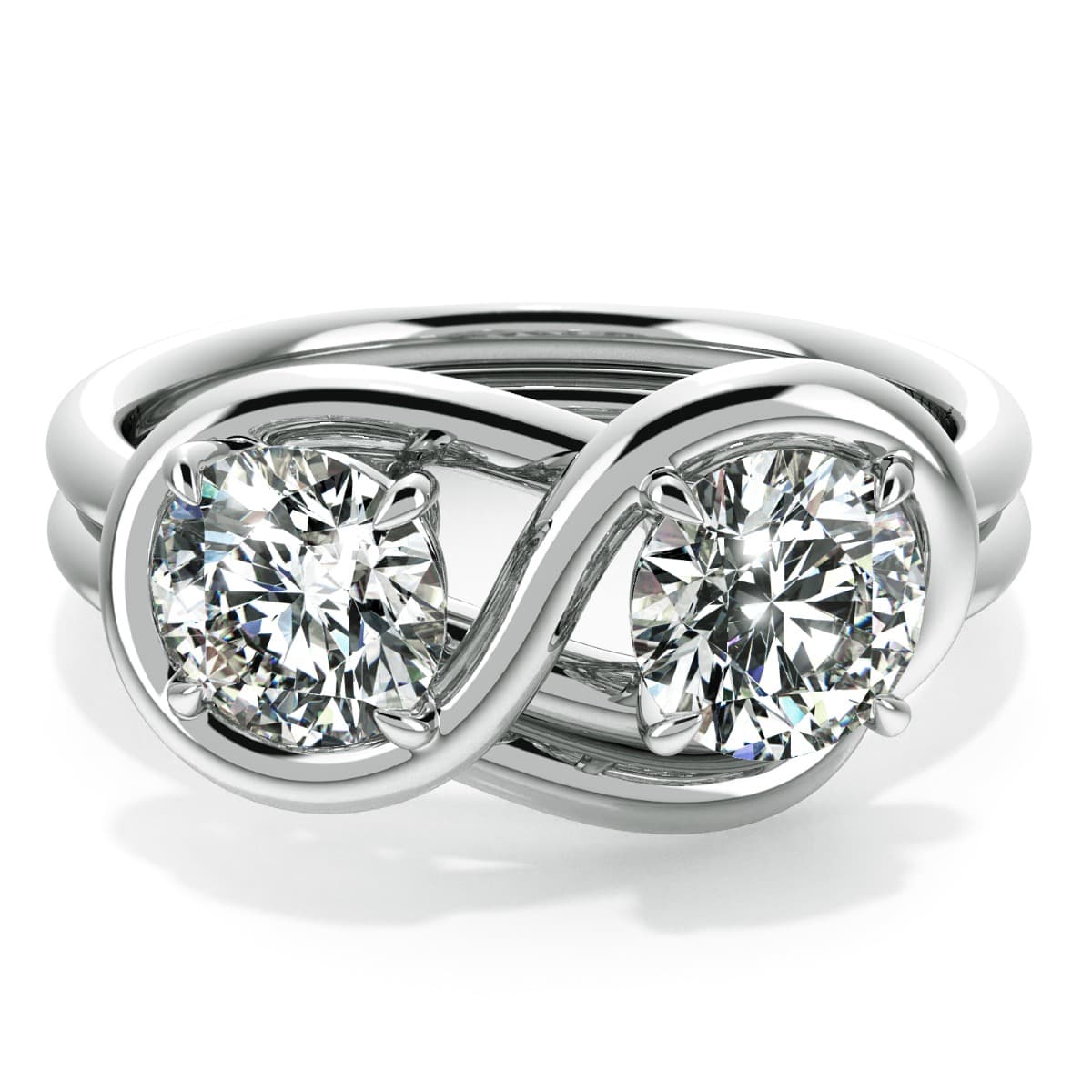 Abbraccio Infinity Single Shank Engagement Ring