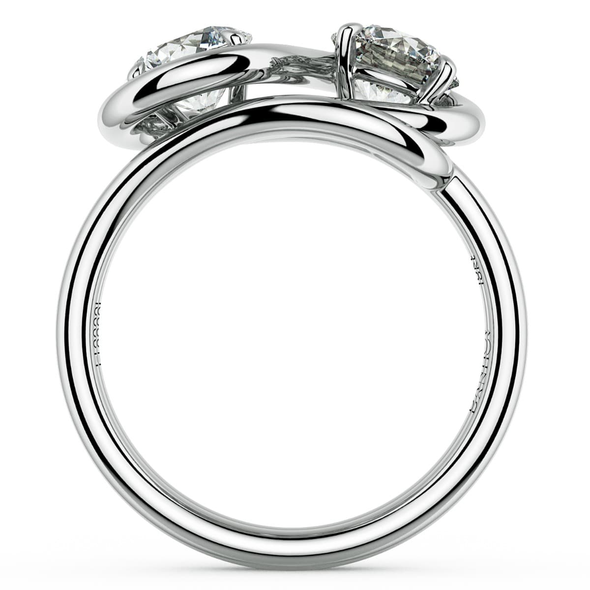 Abbraccio Infinity Single Shank Engagement Ring