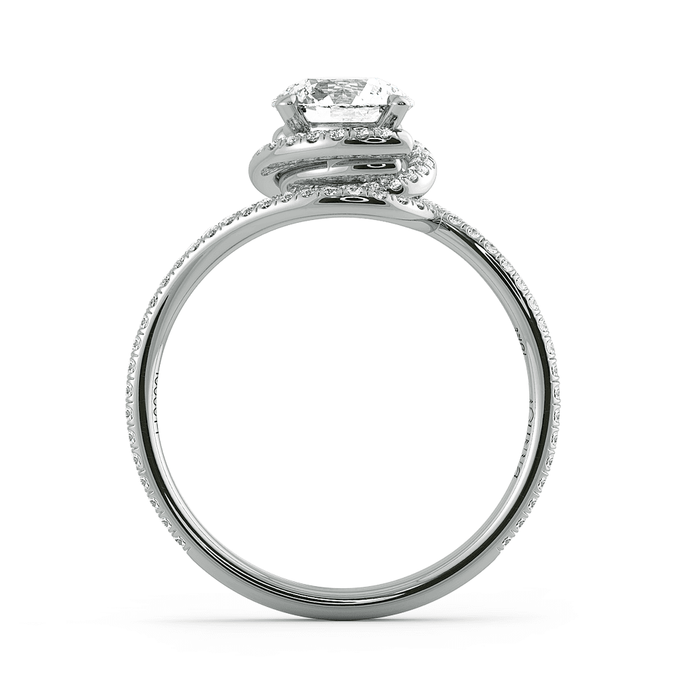 Abbraccio Quarter Moon Curved Diamond Band