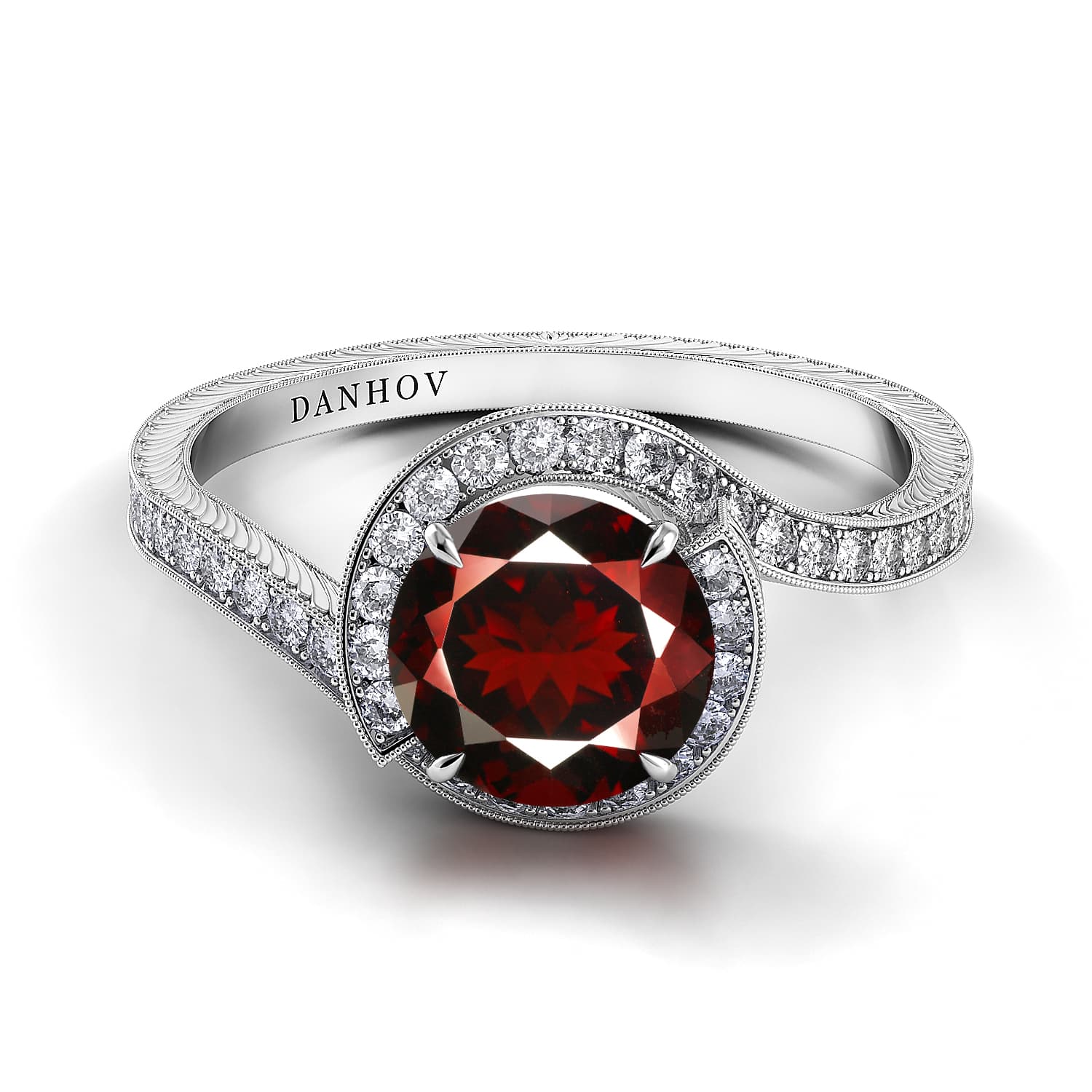Abbraccio Swirl Engagement Ring