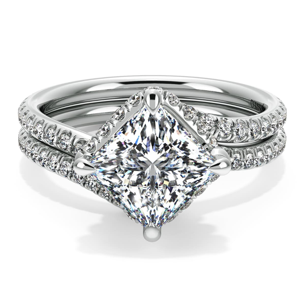 Abbraccio Swirl Diamond Engagement Ring