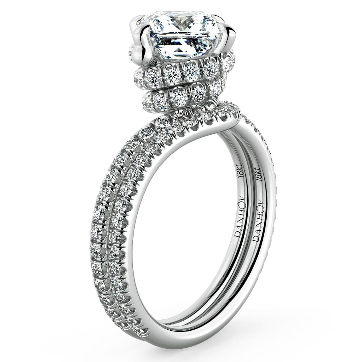 Abbraccio Swirl Diamond Engagement Ring