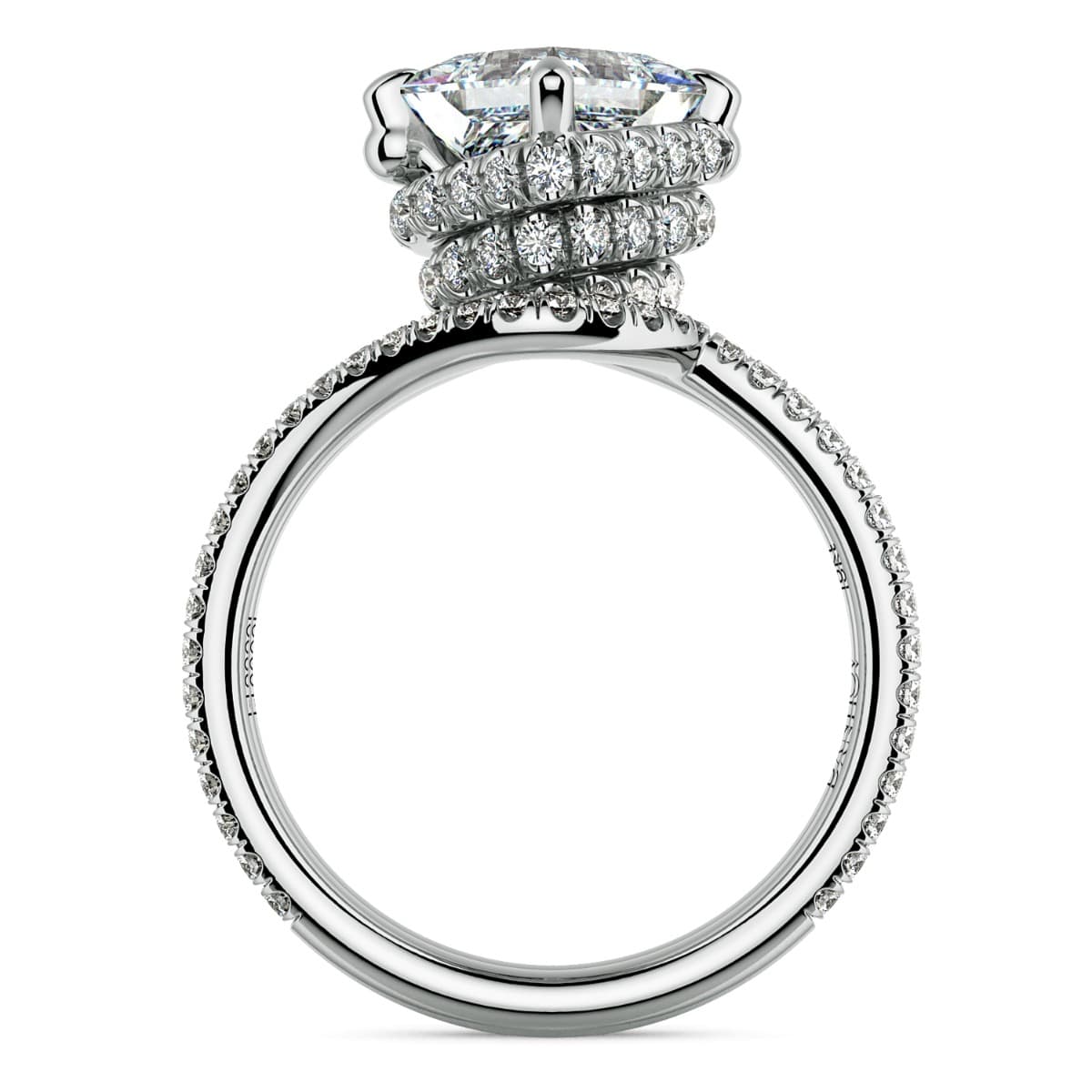 Abbraccio Swirl Diamond Engagement Ring