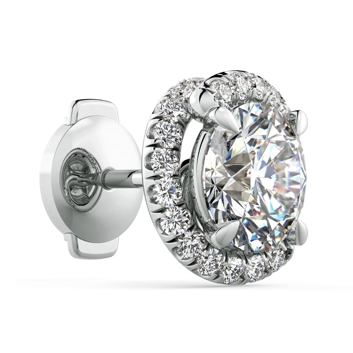 Abbraccio Swirl Cusion Diamond Earrings