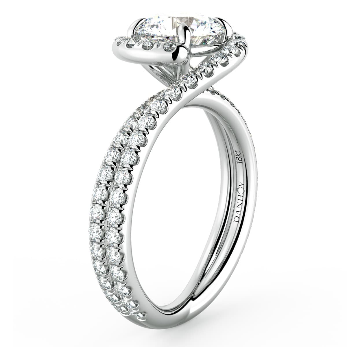 Abbraccio Unique Swirl Engagement Ring