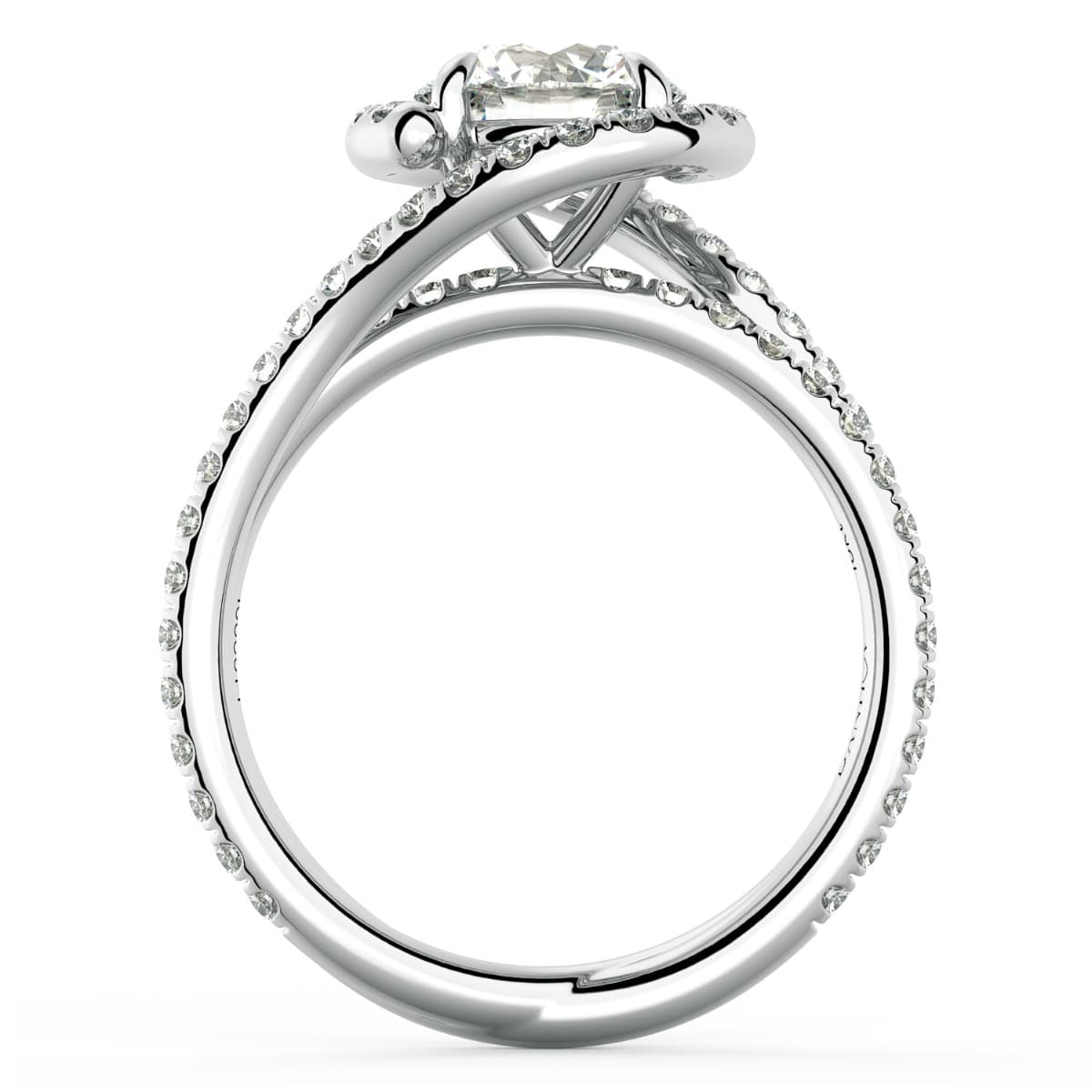 Abbraccio Unique Swirl Engagement Ring