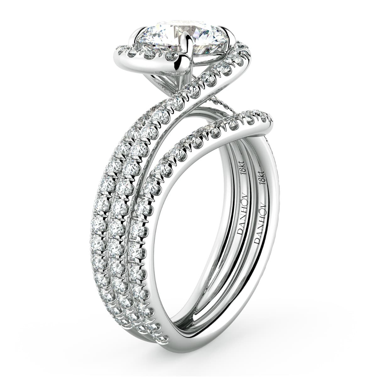 Abbraccio Unique Swirl Engagement Ring