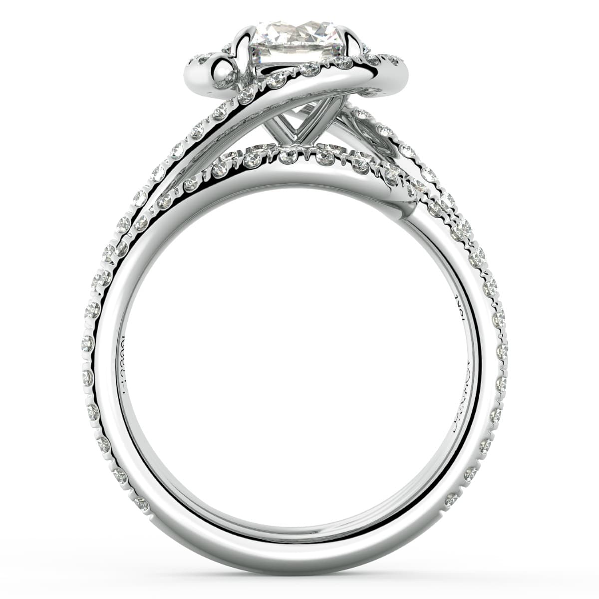 Abbraccio Unique Swirl Engagement Ring