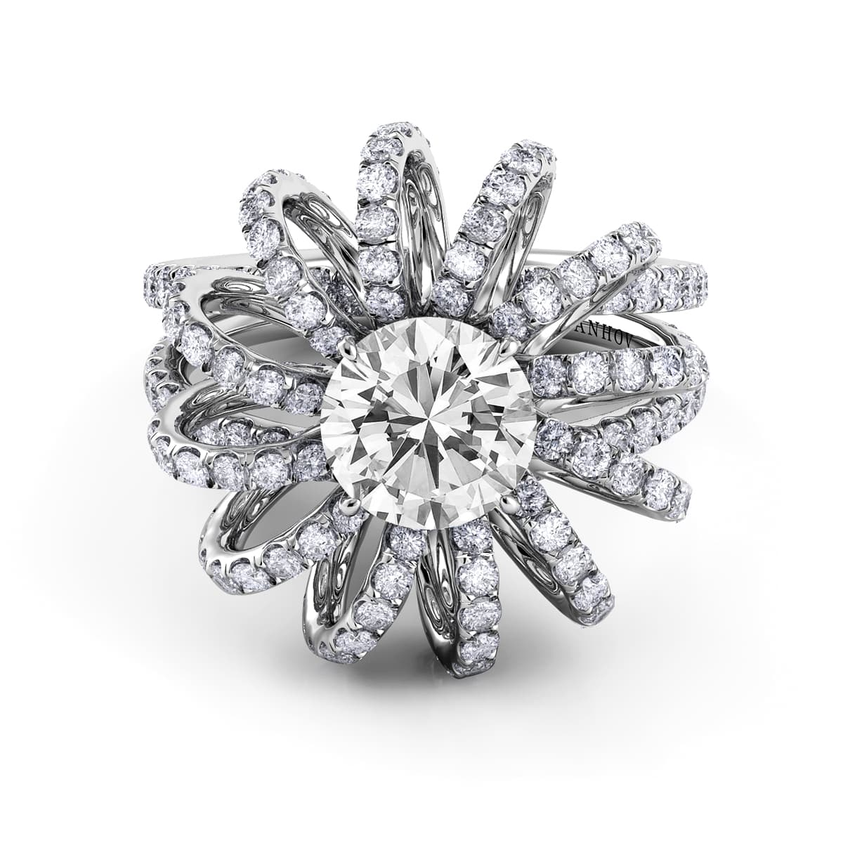 Couture Platinum Vintage Inspired Engagement Ring