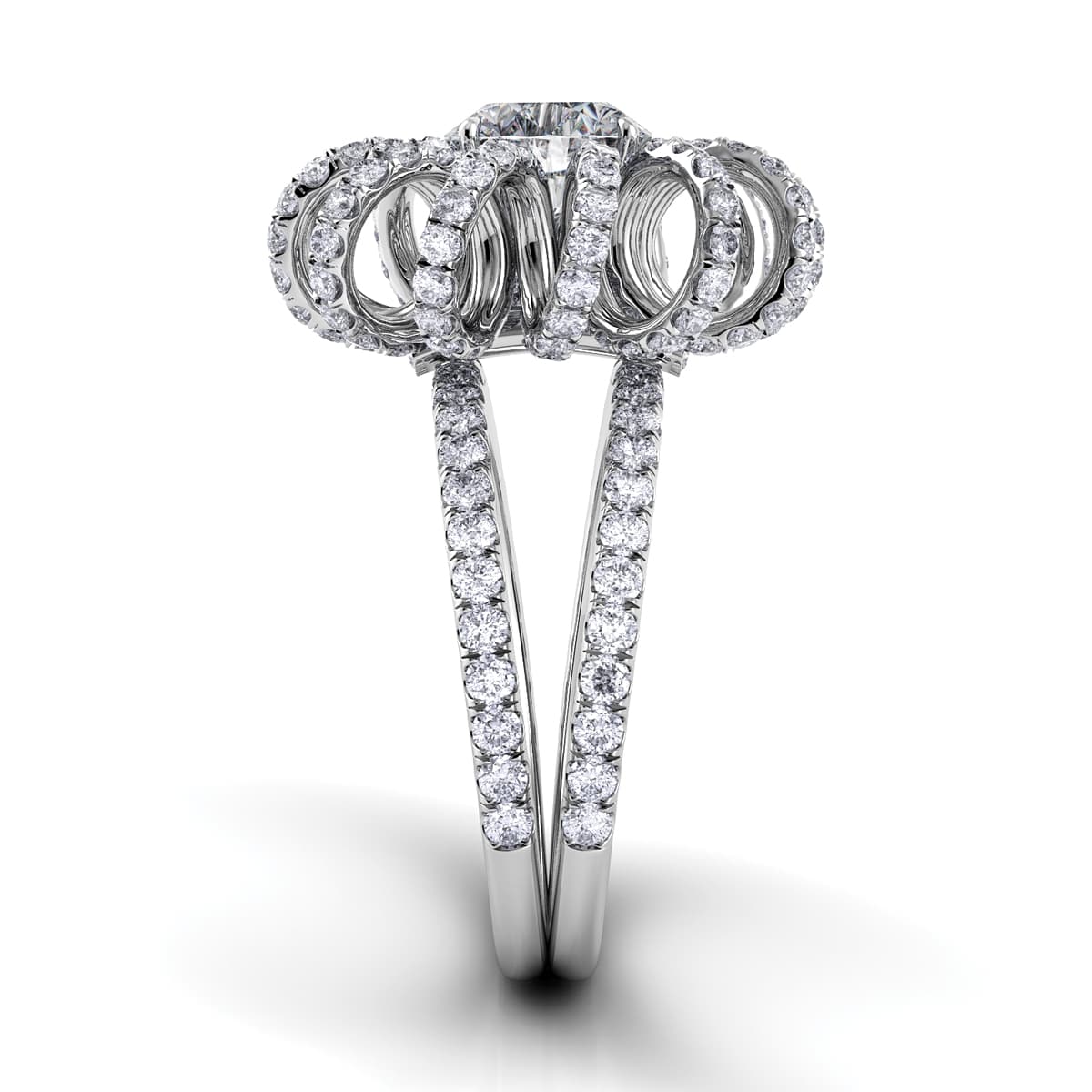 Couture Platinum Vintage Inspired Engagement Ring