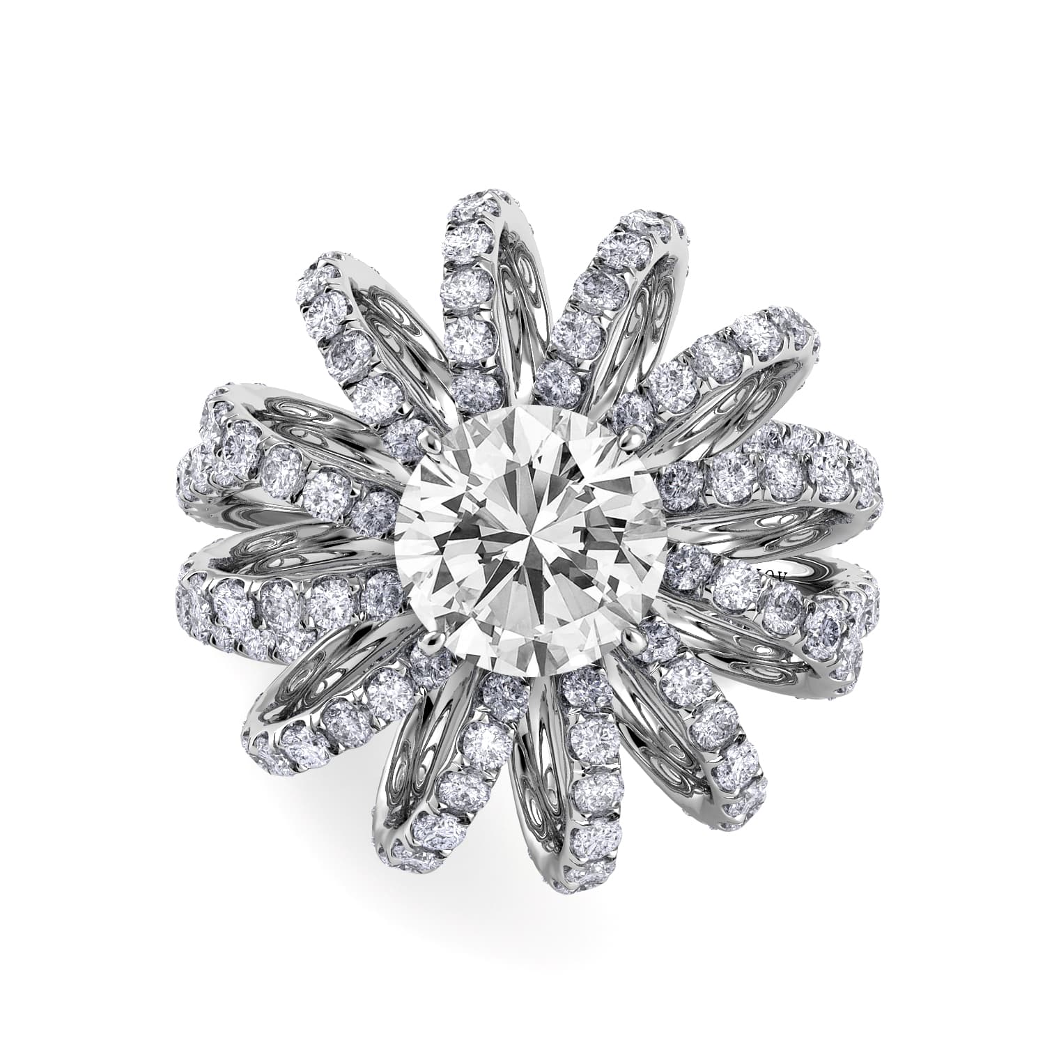 Couture Platinum Vintage Inspired Engagement Ring