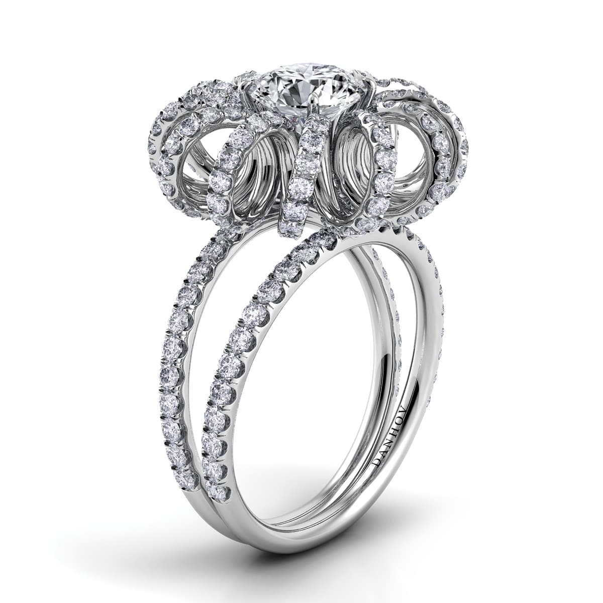 Couture Platinum Vintage Inspired Engagement Ring