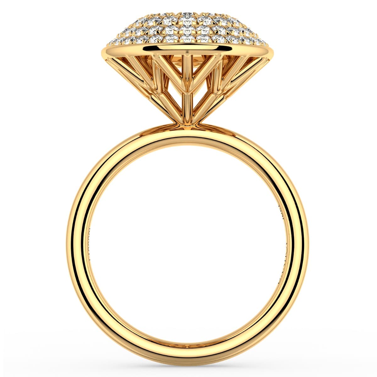 Diamante Cluster Pear Shape Fine Ring