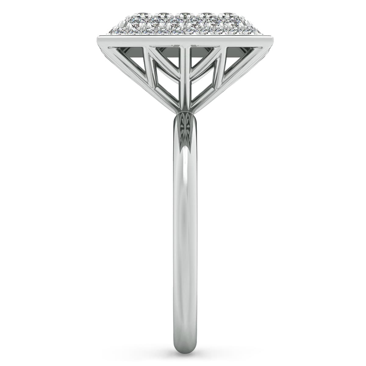 Diamante Cluster Princess Fine Ring
