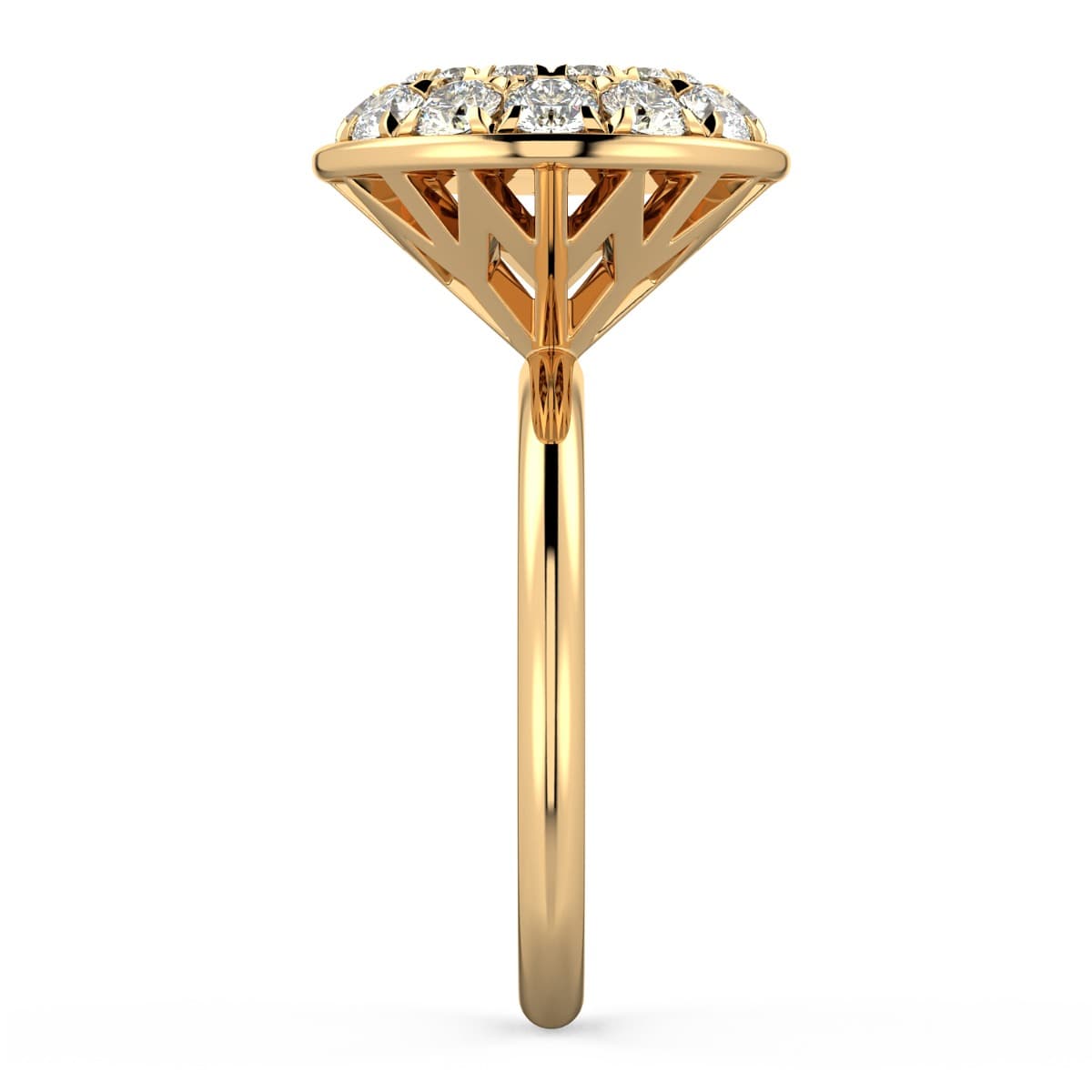 Diamante Cluster Round Fine Ring