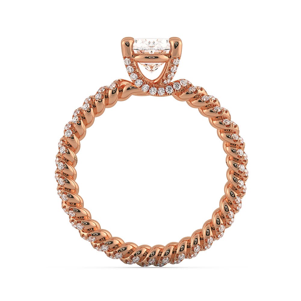 Eleganza Braided Diamond Engagement Ring