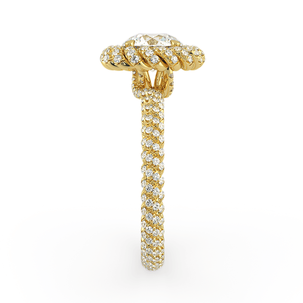 Eleganza Braided Diamond Engagement Ring