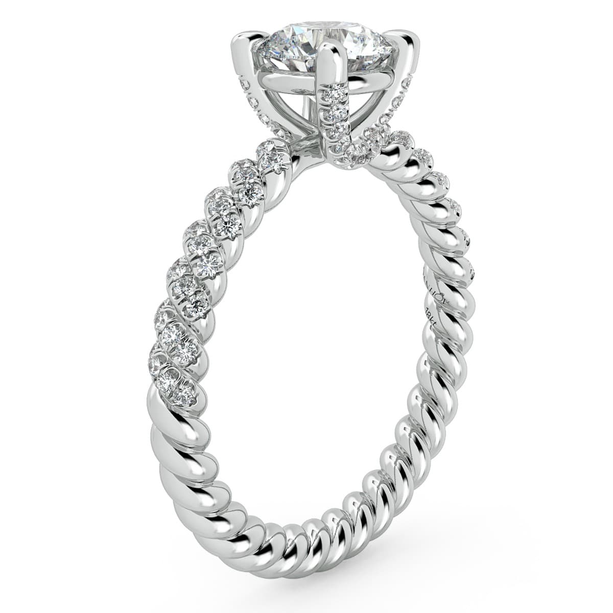 Eleganza Braided Diamond Engagement Ring