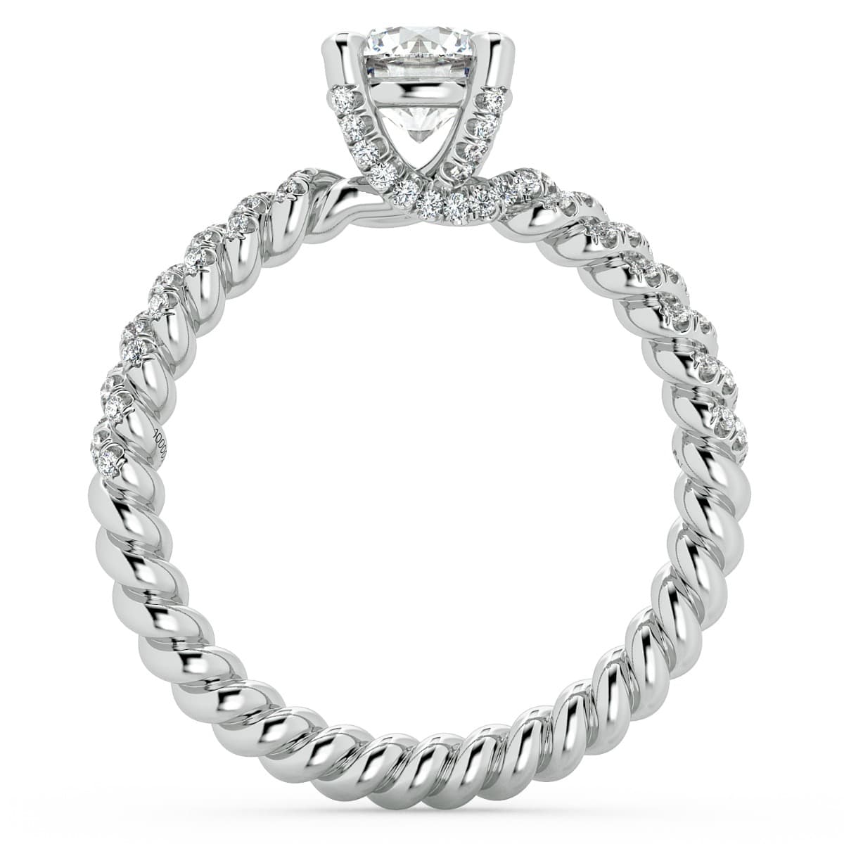 Eleganza Braided Diamond Engagement Ring