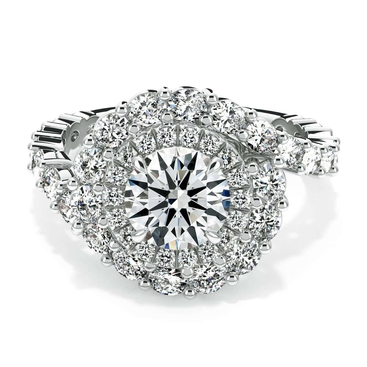 Grand Abbraccio Swirl Engagement Ring
