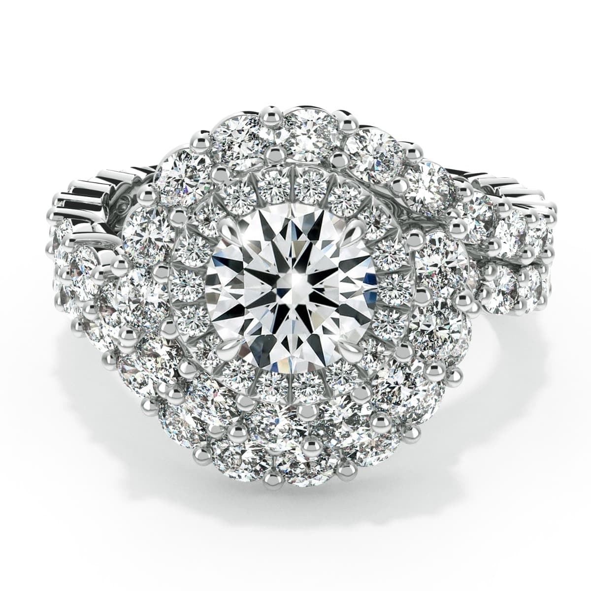 Grand Abbraccio Swirl Engagement Ring