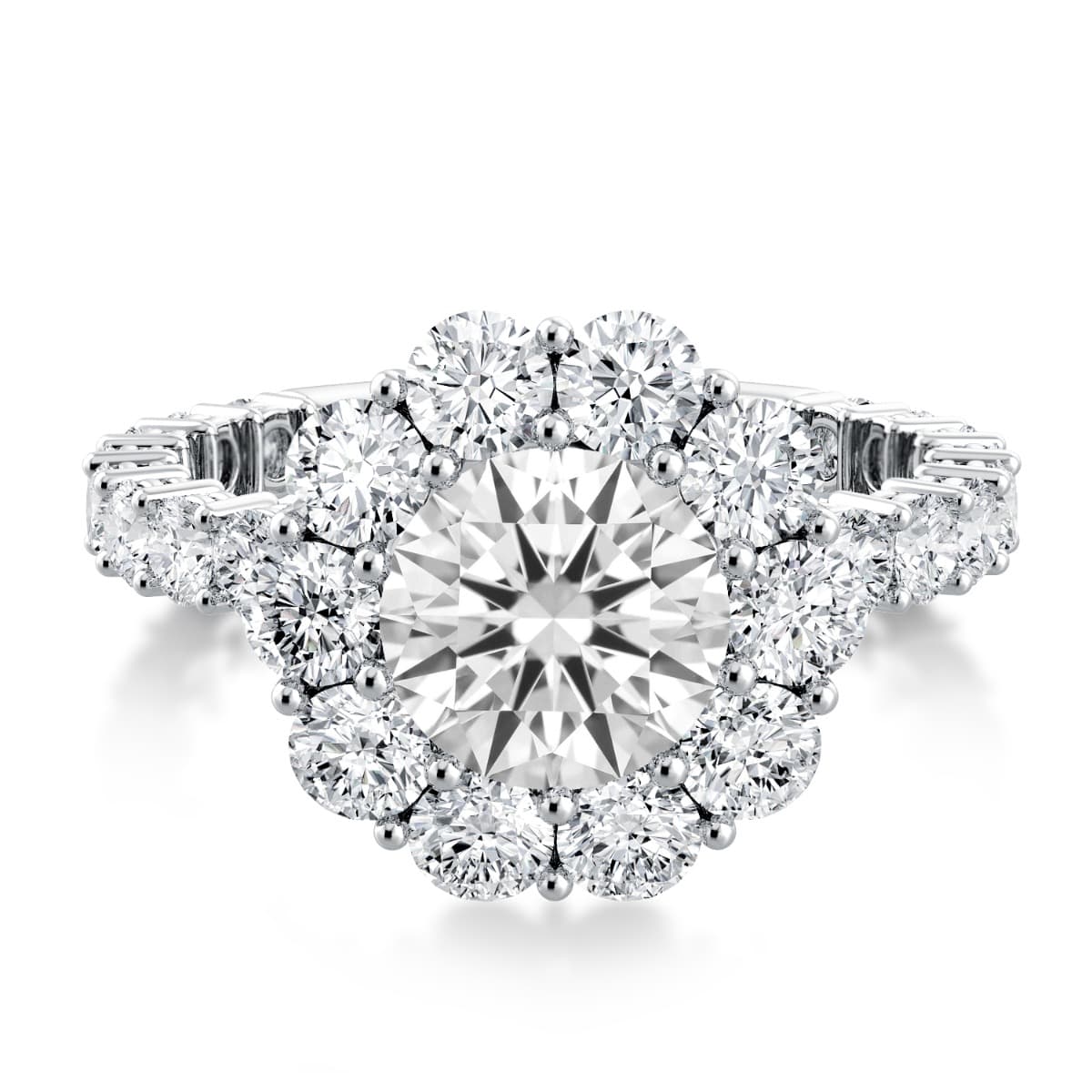 Per Lei Halo Diamond Engagement Ring