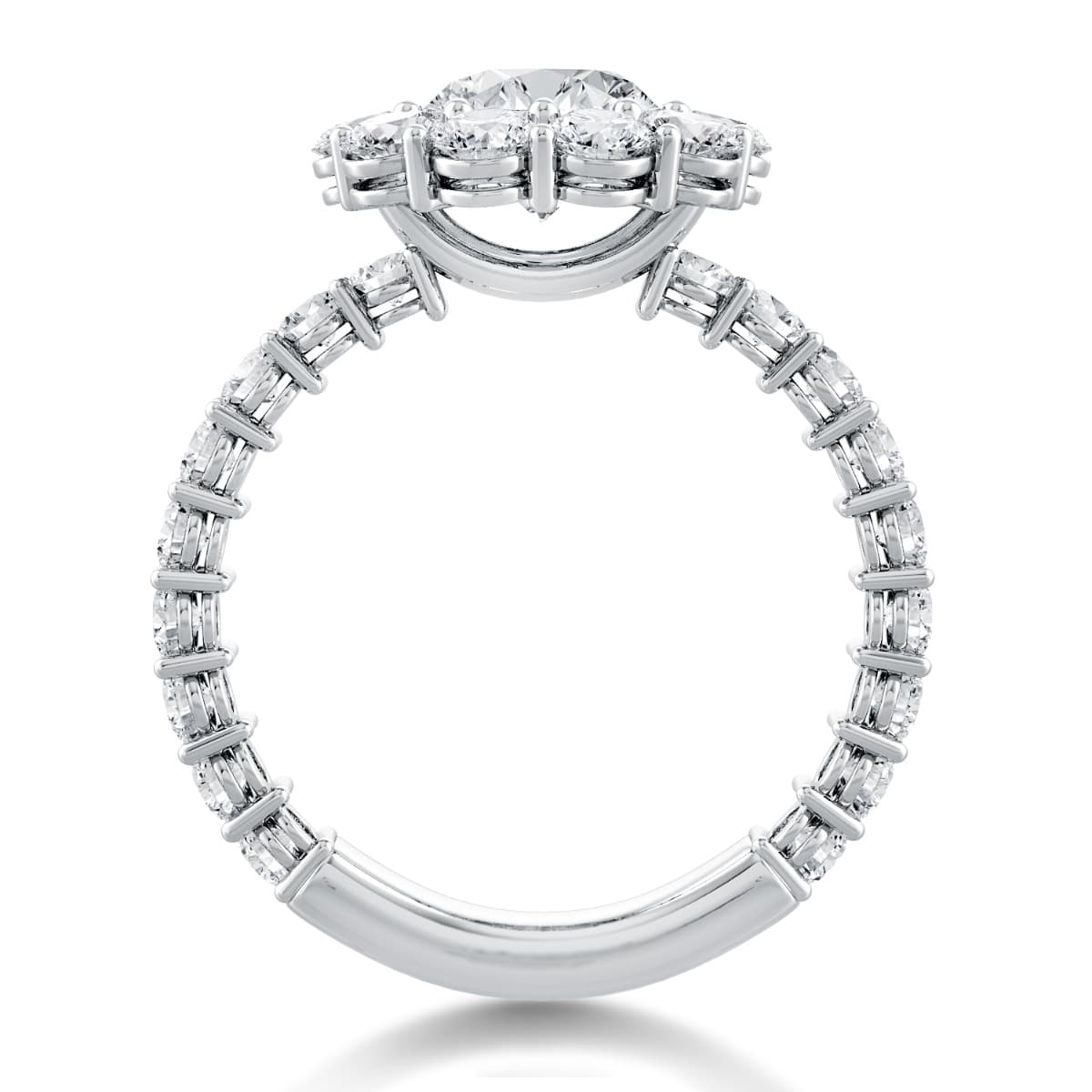 Per Lei Halo Diamond Engagement Ring