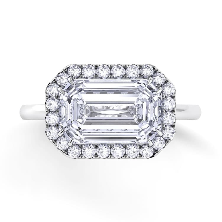 Per Lei Single Shank Princess-cut Engagement Ring