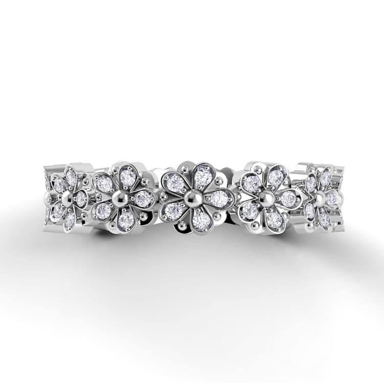 Petalo Floral Diamond Wedding Band