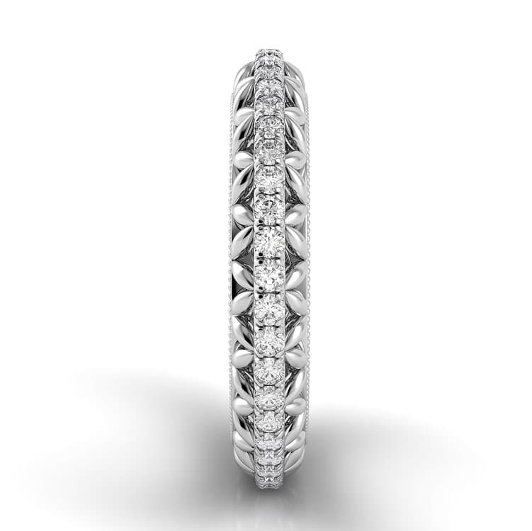 Petalo Single Shank Floral Wedding Ring