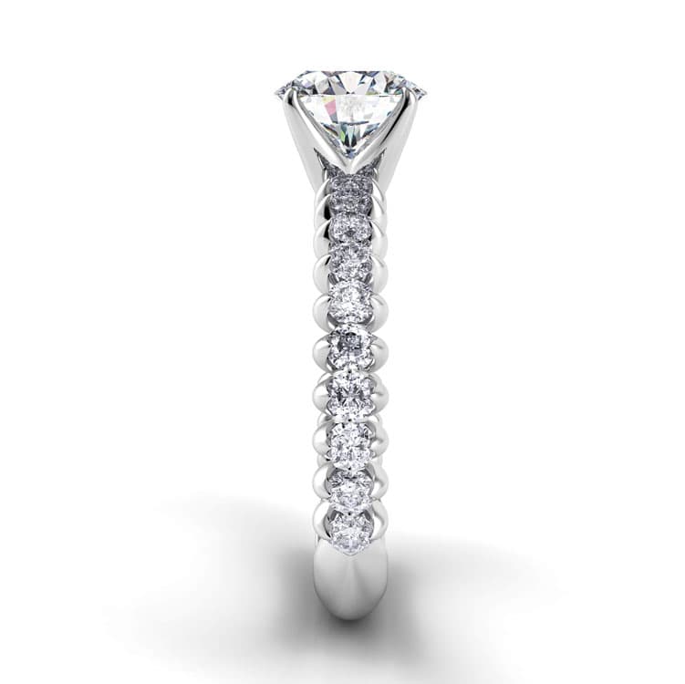 Petalo Twisted Shank Diamond Engagement Ring