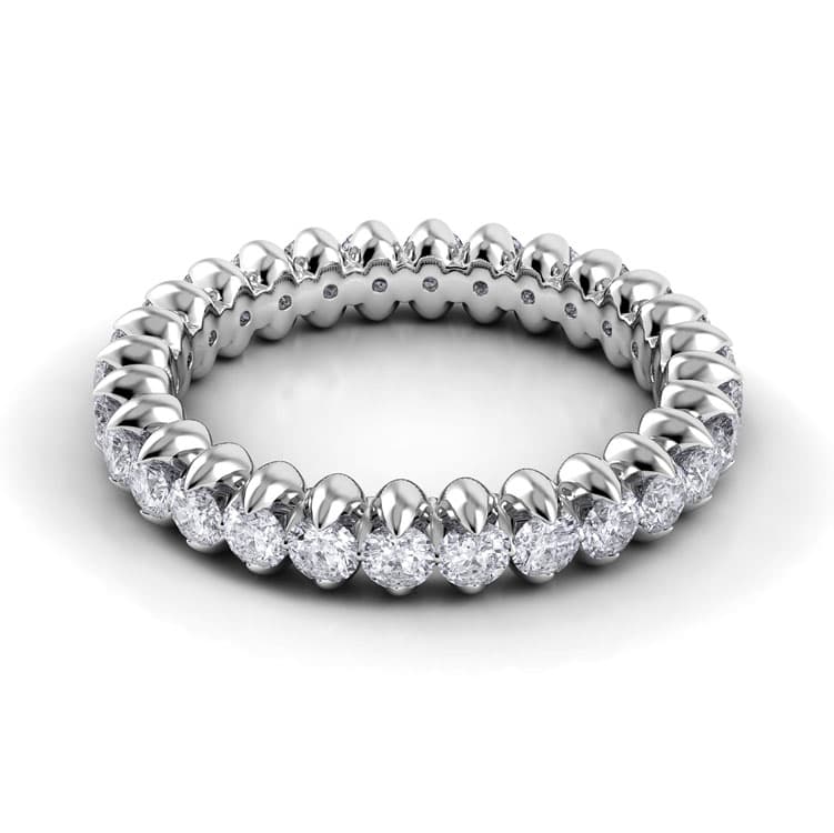 Petalo Twisted Shank Diamond Wedding Band