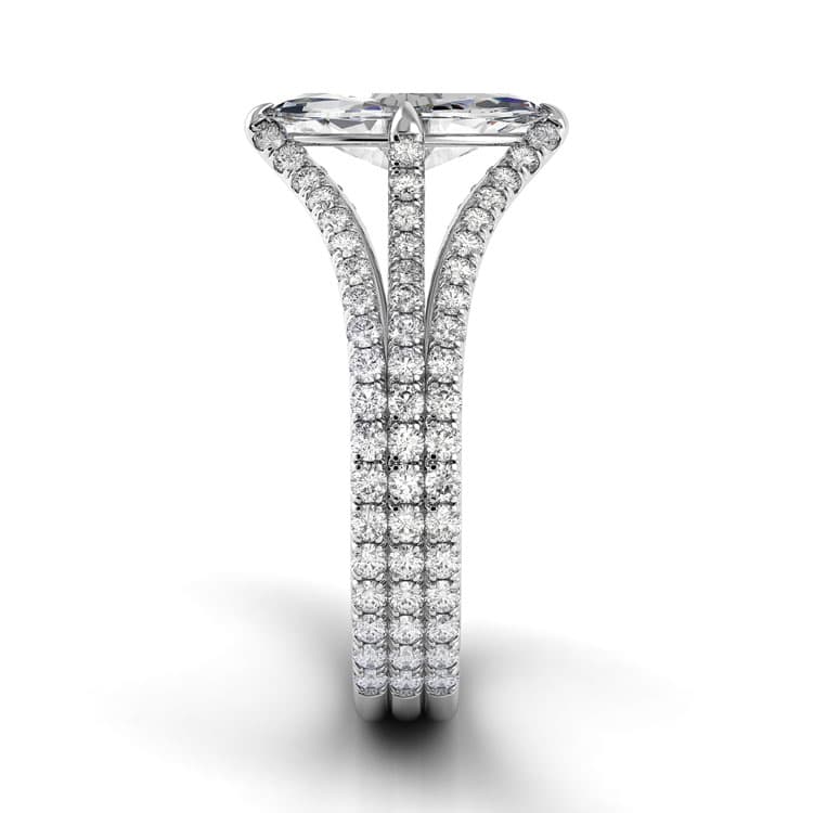 Solo Filo Triple Shank Marquise Engagement Ring