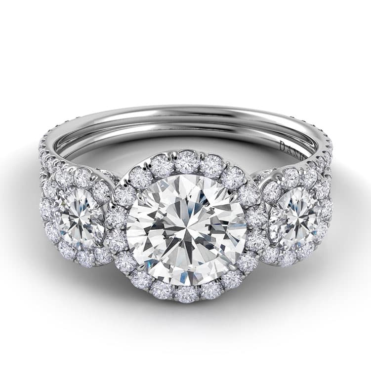 Solo Filo Unique Three Stone Engagement Ring
