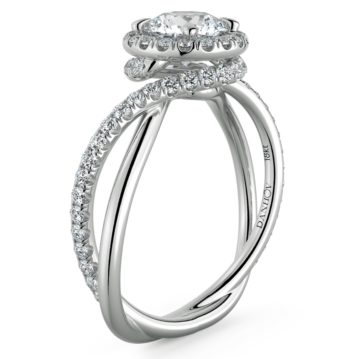 Unique Abbraccio Diamond Engagement Ring