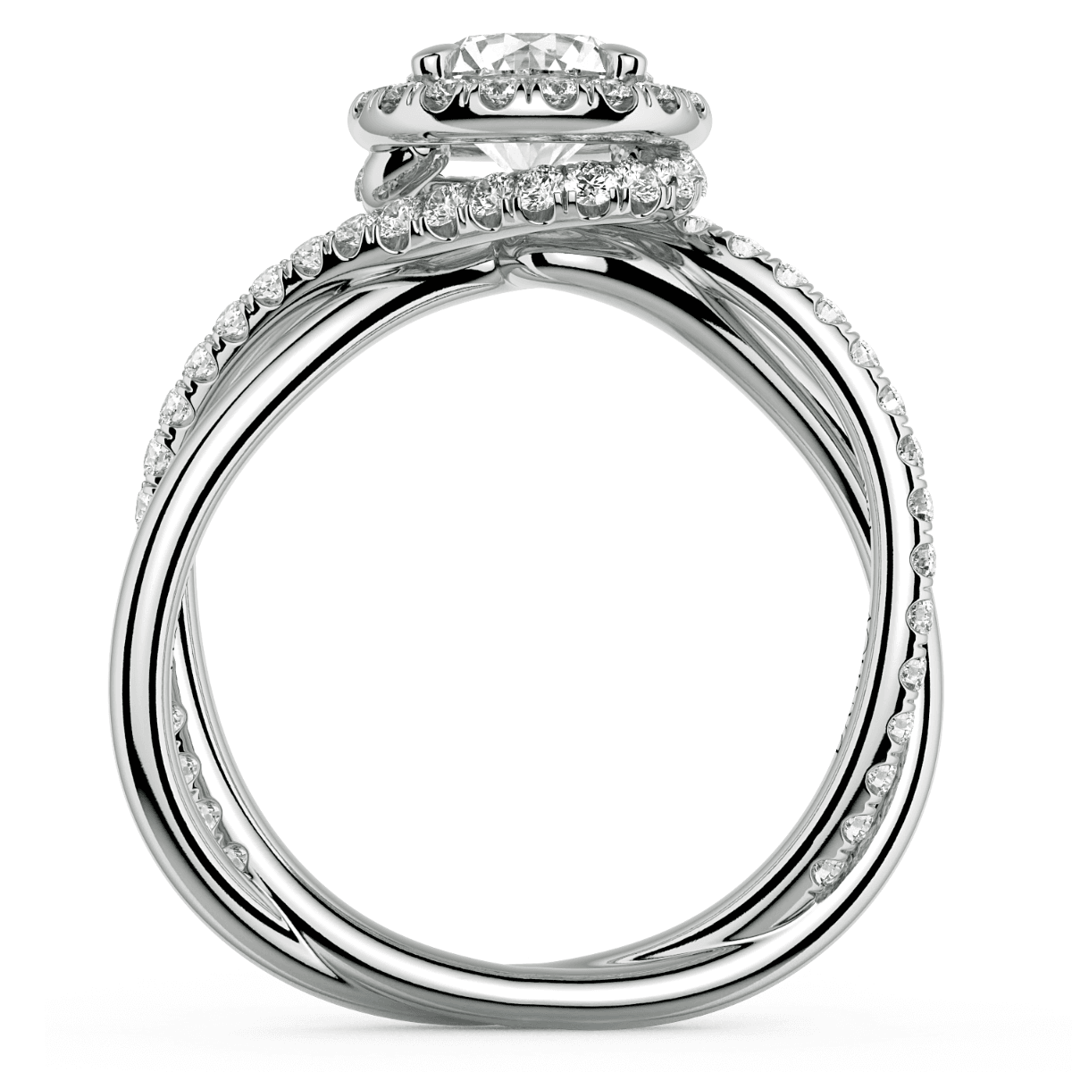 Unique Abbraccio Diamond Engagement Ring