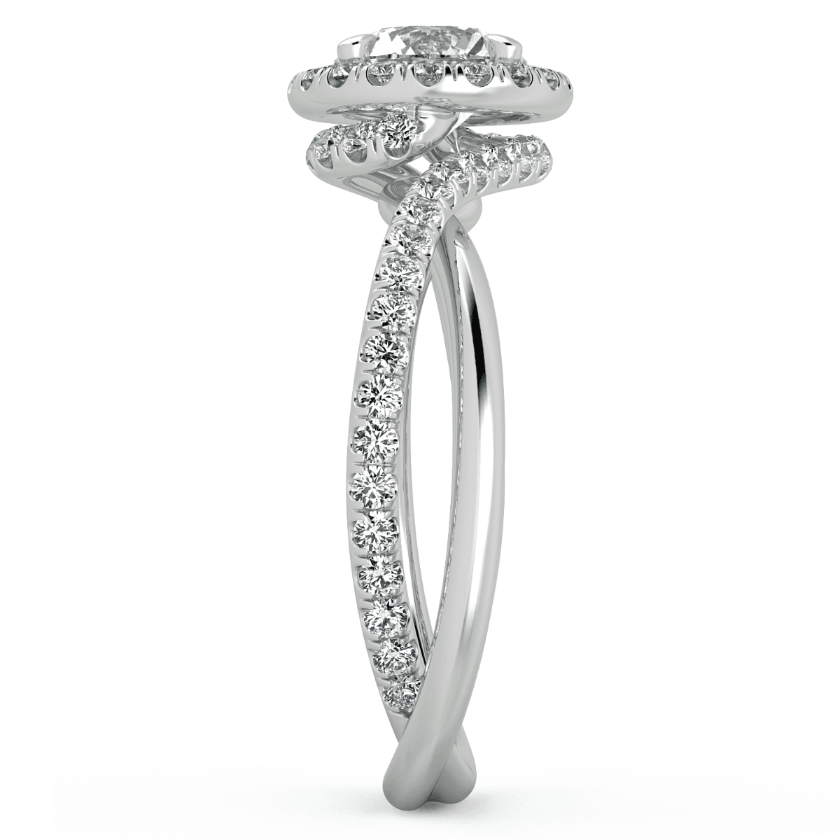 Unique Abbraccio Diamond Engagement Ring