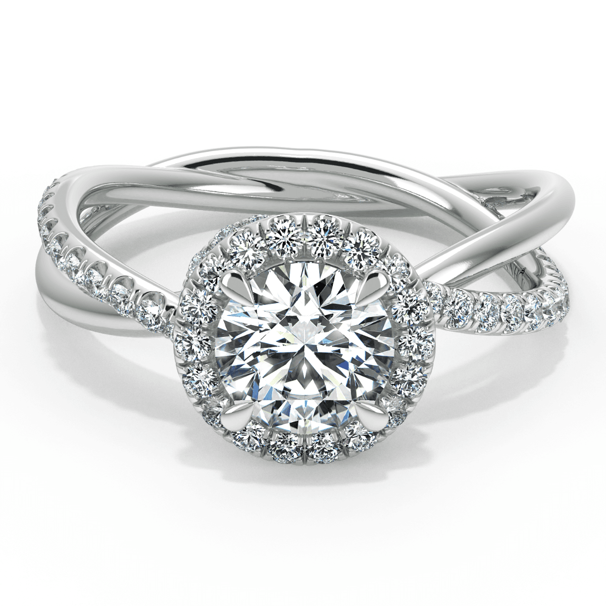 Unique Abbraccio Diamond Engagement Ring