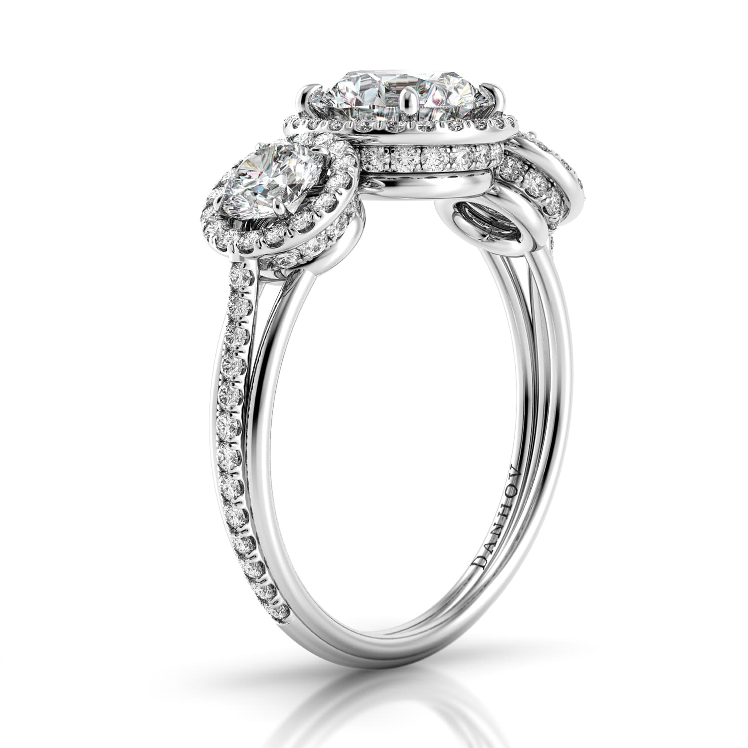 Unito Three Stone Diamond Engagement Ring