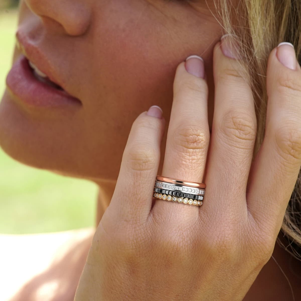 Fashion Band Four colors in one band in 14KT