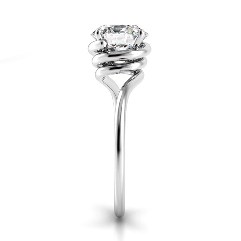Abbraccio Swirl Engagement Ring
